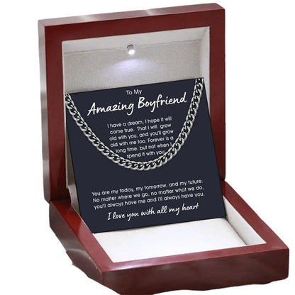 "To My Amazing BoyFriend" - Titanium Steel Necklace
