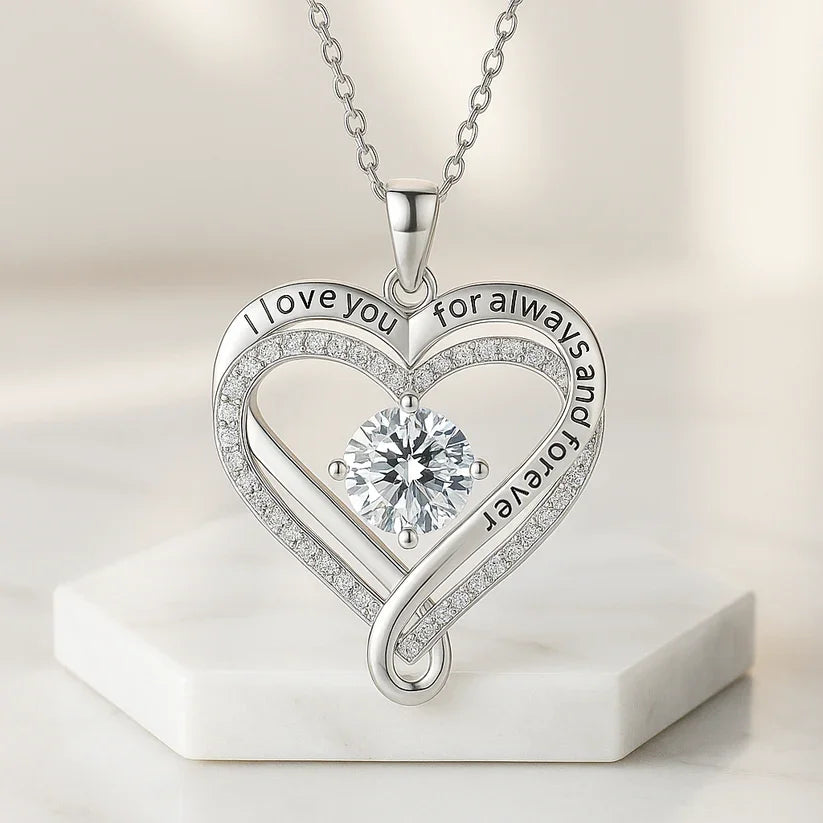 "To My Wife" Forever & Always Heart Necklace