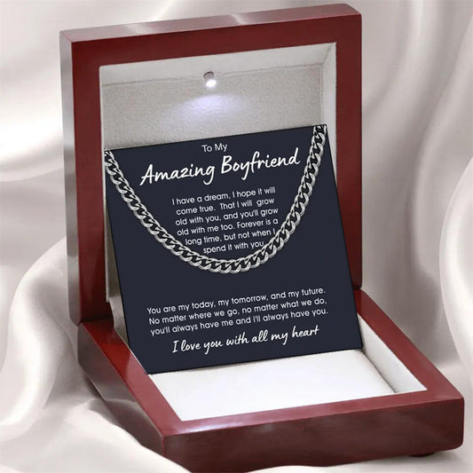 "To My Amazing BoyFriend" - Titanium Steel Necklace