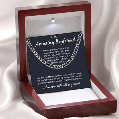 "To My Amazing BoyFriend" - Titanium Steel Necklace