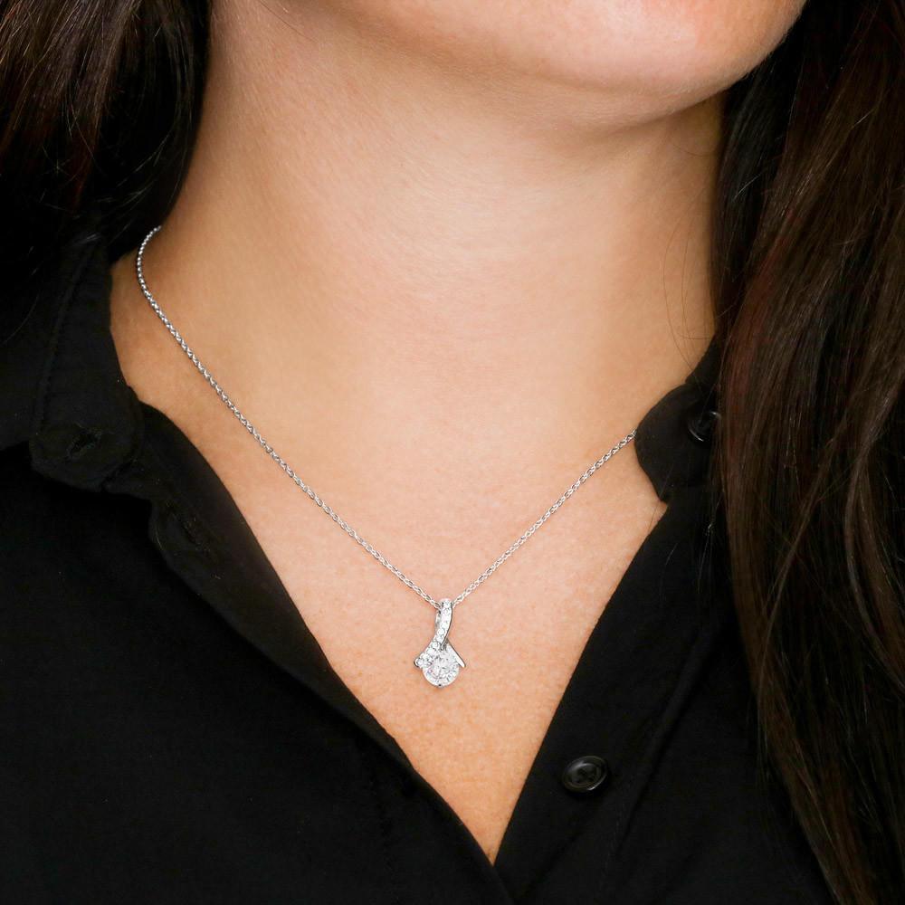 "To My Daughter" - Note With Diamond Necklace