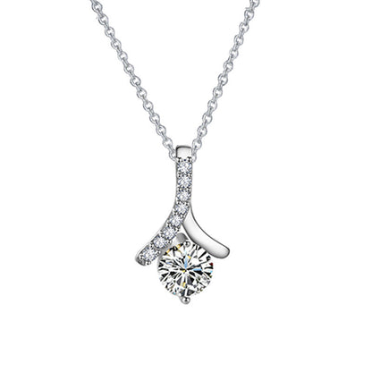"To My Soulmate" - Herringbone Diamond Necklace