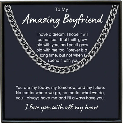 "To My Amazing BoyFriend" - Titanium Steel Necklace