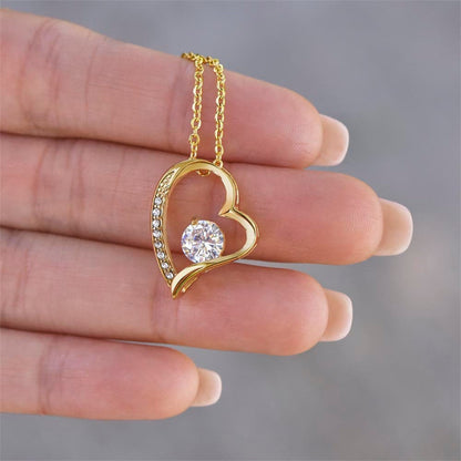 "To My Daughter" -  Hollow Heart Necklace