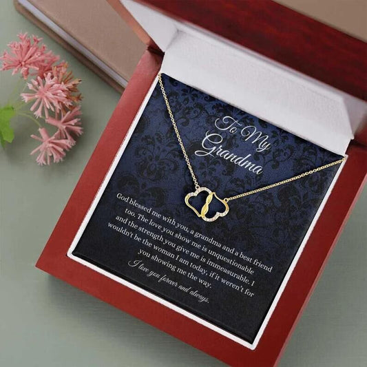 "To My Grandma" - Dual Hearts Chain
